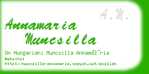 annamaria muncsilla business card